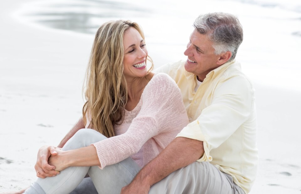 Couple smiling after getting their teeth cleaned at Cape Vista Dental