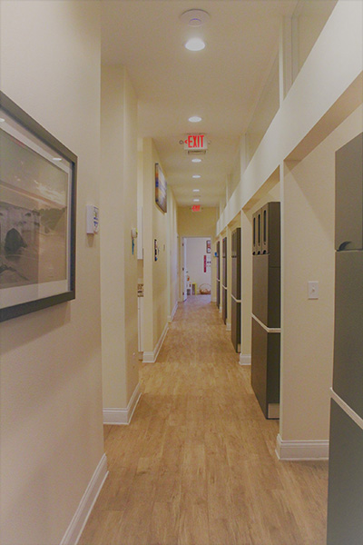Cape Vista Dental back hallway leading to the dental exam areas